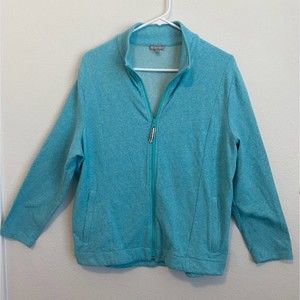 T by Talbots Blue Zip Up Jacket Size XLp